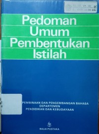 Pedoman Umum Pembentukan Istilah