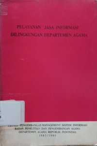 Pelayanan Jasa Informasi di Lingkungan Departemen Agama