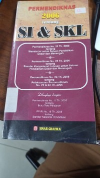 Permendiknas 2006 tentang SI & SKL