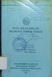 Peta Keagamaan Propinsi Timor Timur