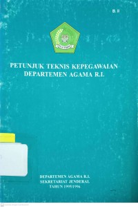 Petunjuk Teknis Kepegawaian Departemen Agama R.I.