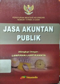 PMK Nomor 17/PMK.01/2008 Jasa Akuntan Publik