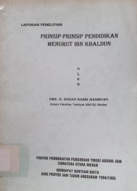 Prinsip-prinsip Pendidikan Menurut Ibn Khaldun