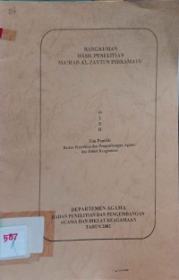 Rangkuman Hasil Penelitian Ma'had Al-Zaytun Indramayu