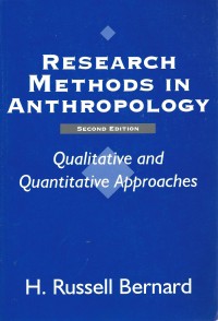 Research Methods in Anthropology Second Editon Qualitative and Quantitative Approaches