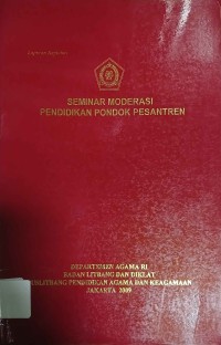 Seminar Moderasi Pendidikan Pondok Pesantren : Laporan Kegiatan