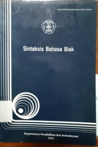 Sintaksis Bahasa Biak