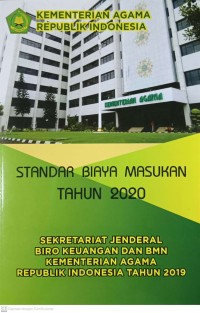 Standar Biaya Masukan Tahun 2020