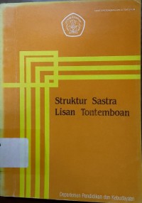 Struktur Sastra Lisan Tontemboan