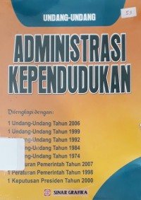 Undang-Undang Administrasi Kependudukan