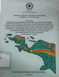 Undang-Undang Republik Indonesia Nomor 26 Tahun 2002