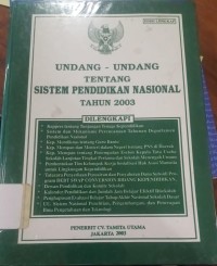 Undang-undang tentang Sistem Pendidikan Nasional Tahun 2003