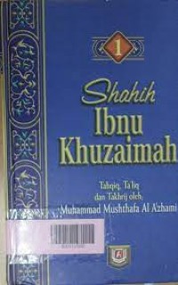 Shahih Ibnu Khuzaimah (Jilid 1)